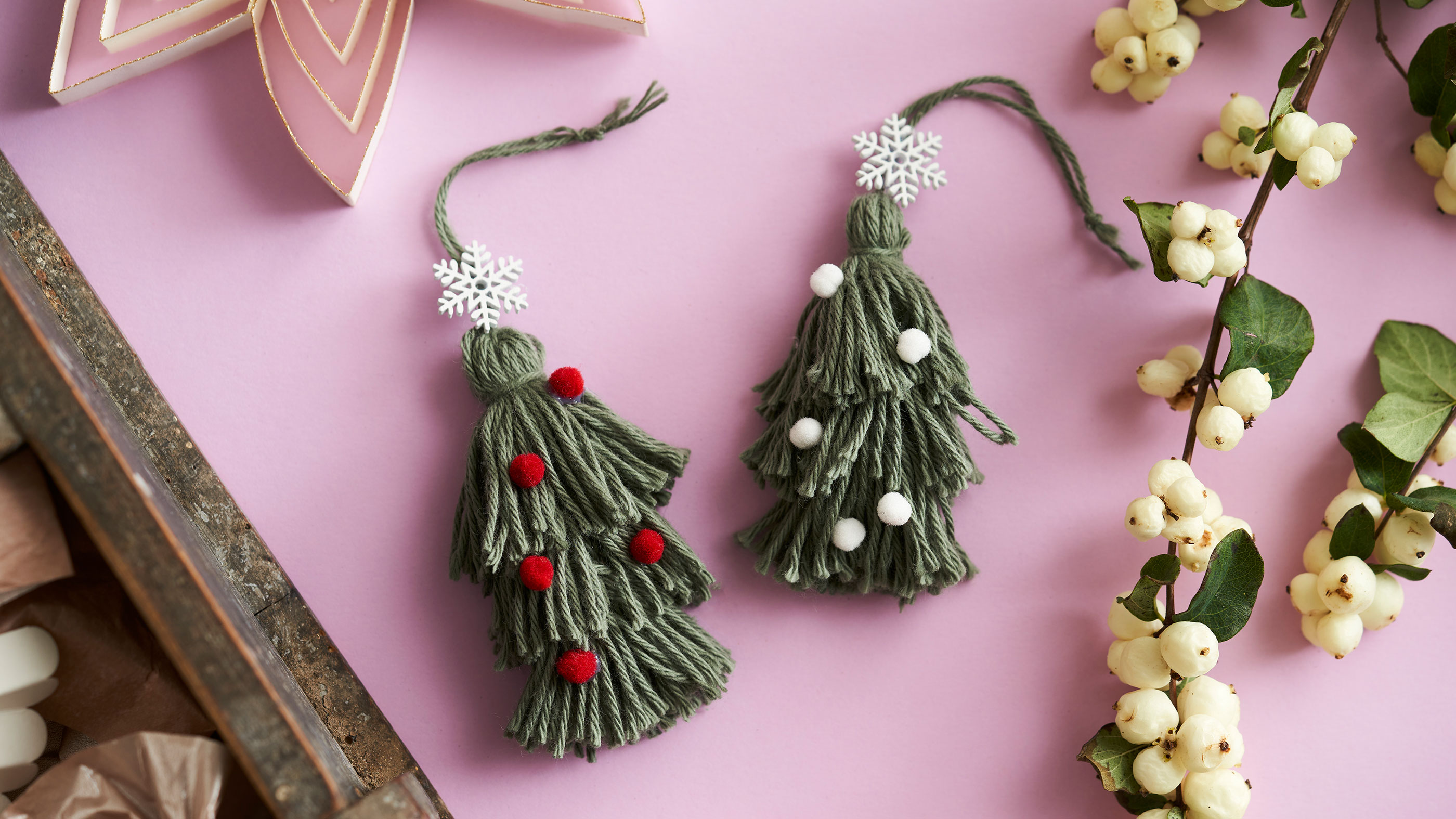 Julgran av garn DIYprojekt Søstrene Grene