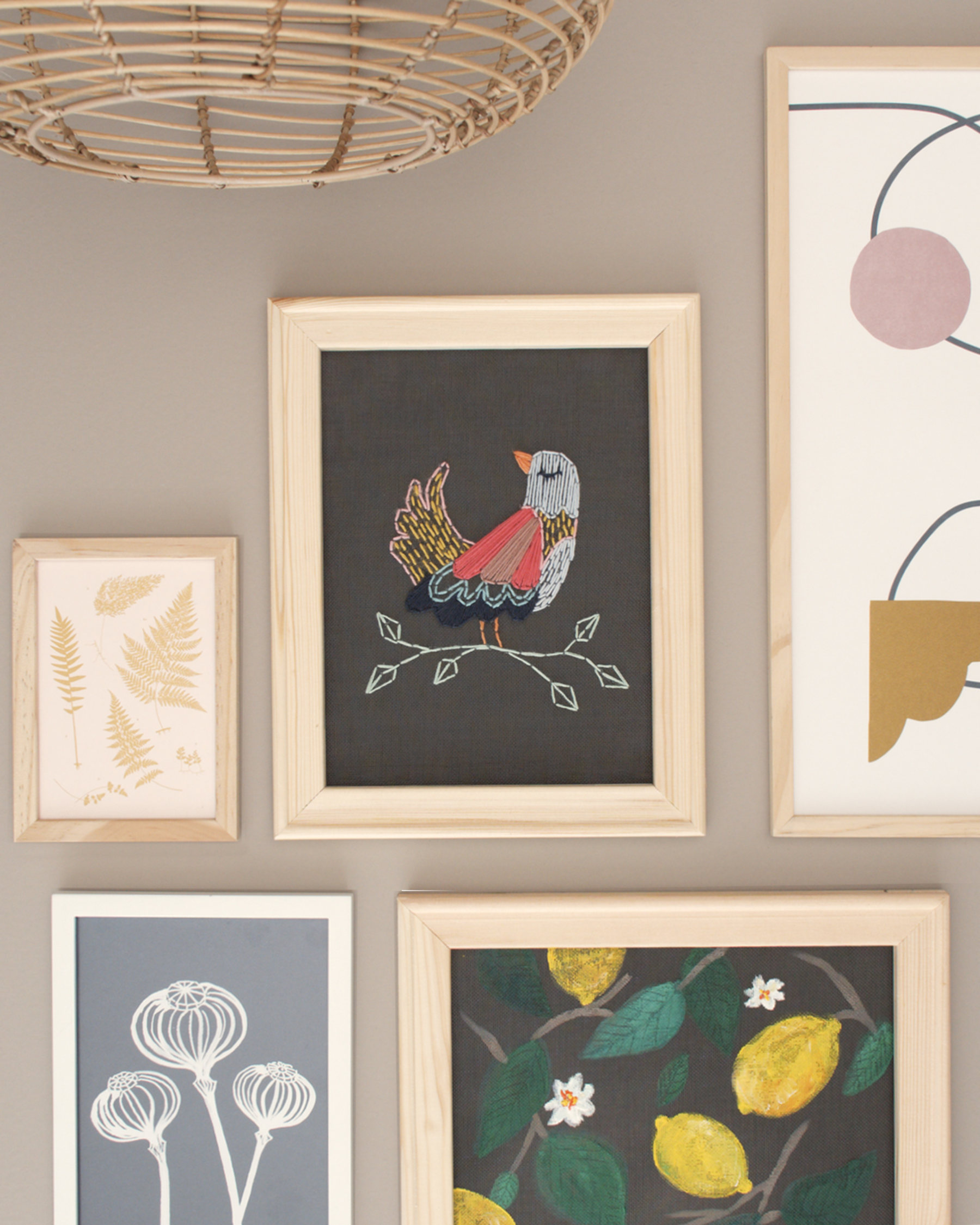 Linocut birds