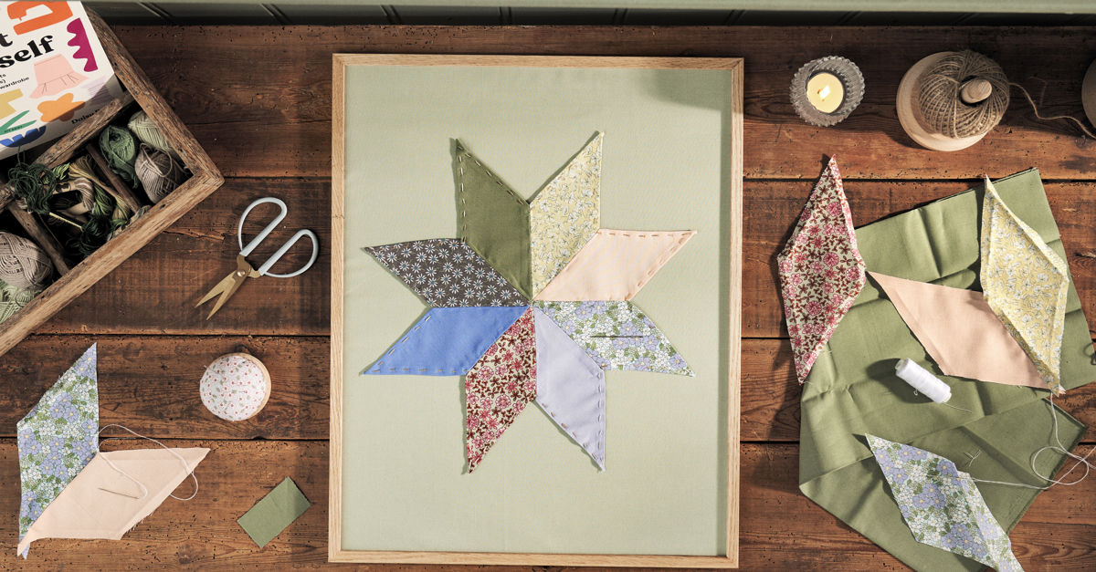 Patchwork Project Board Patch wall decoration | DIY project | Søstrene Grene