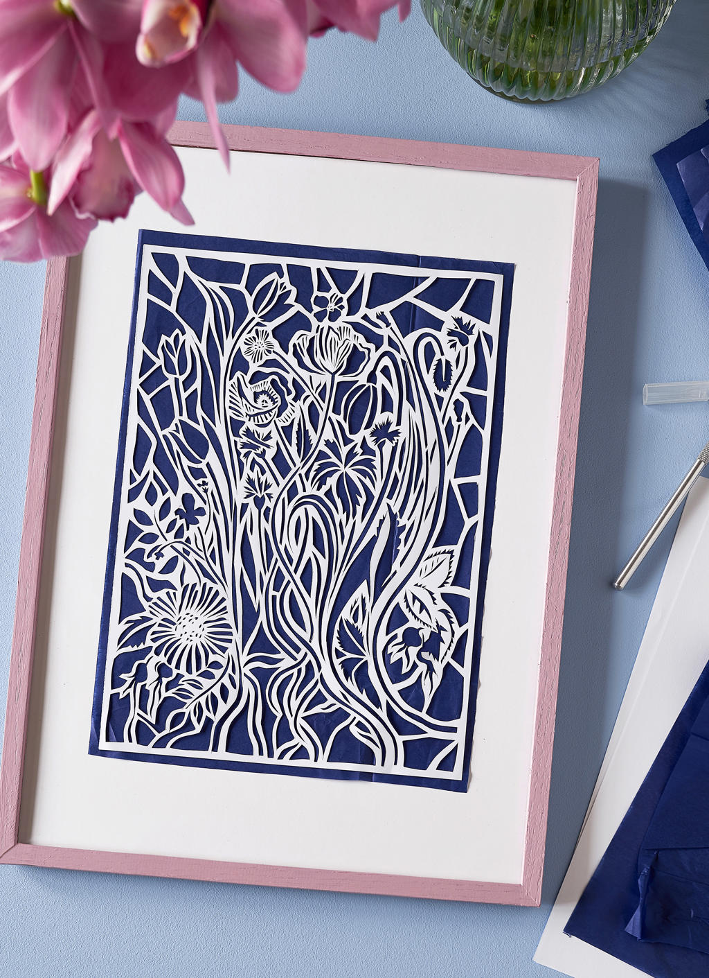 Linocut birds