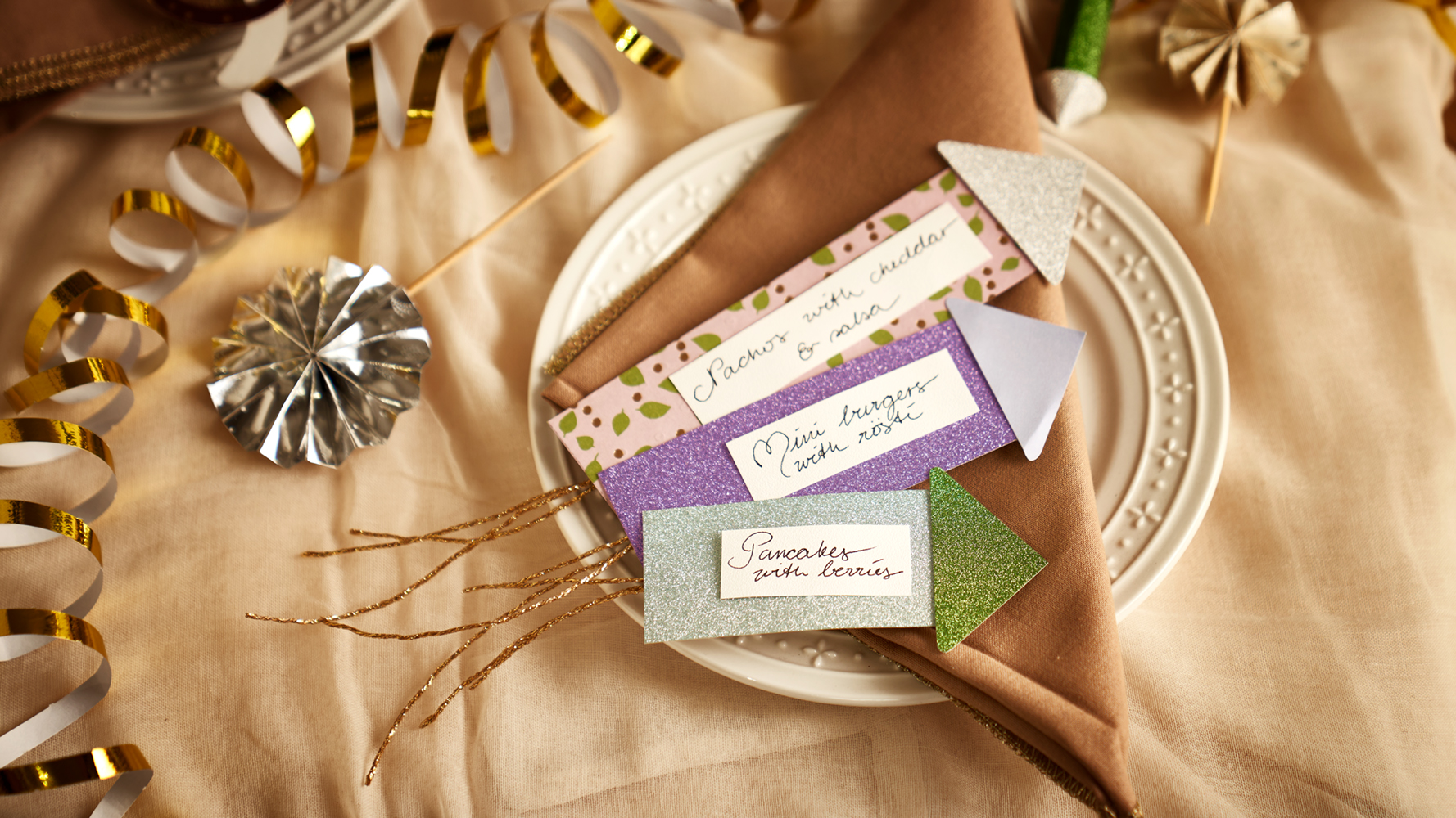 Festliche Silvesterraketen-Menükarte | DIY-Projekten | Søstrene Grene
