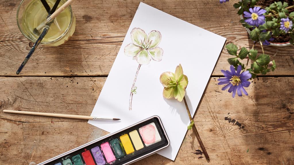 M la Blommor I Akvarell DIY projekt S strene Grene m-la-blommor-i-akvarell-diy-projekt-s-strene-grene