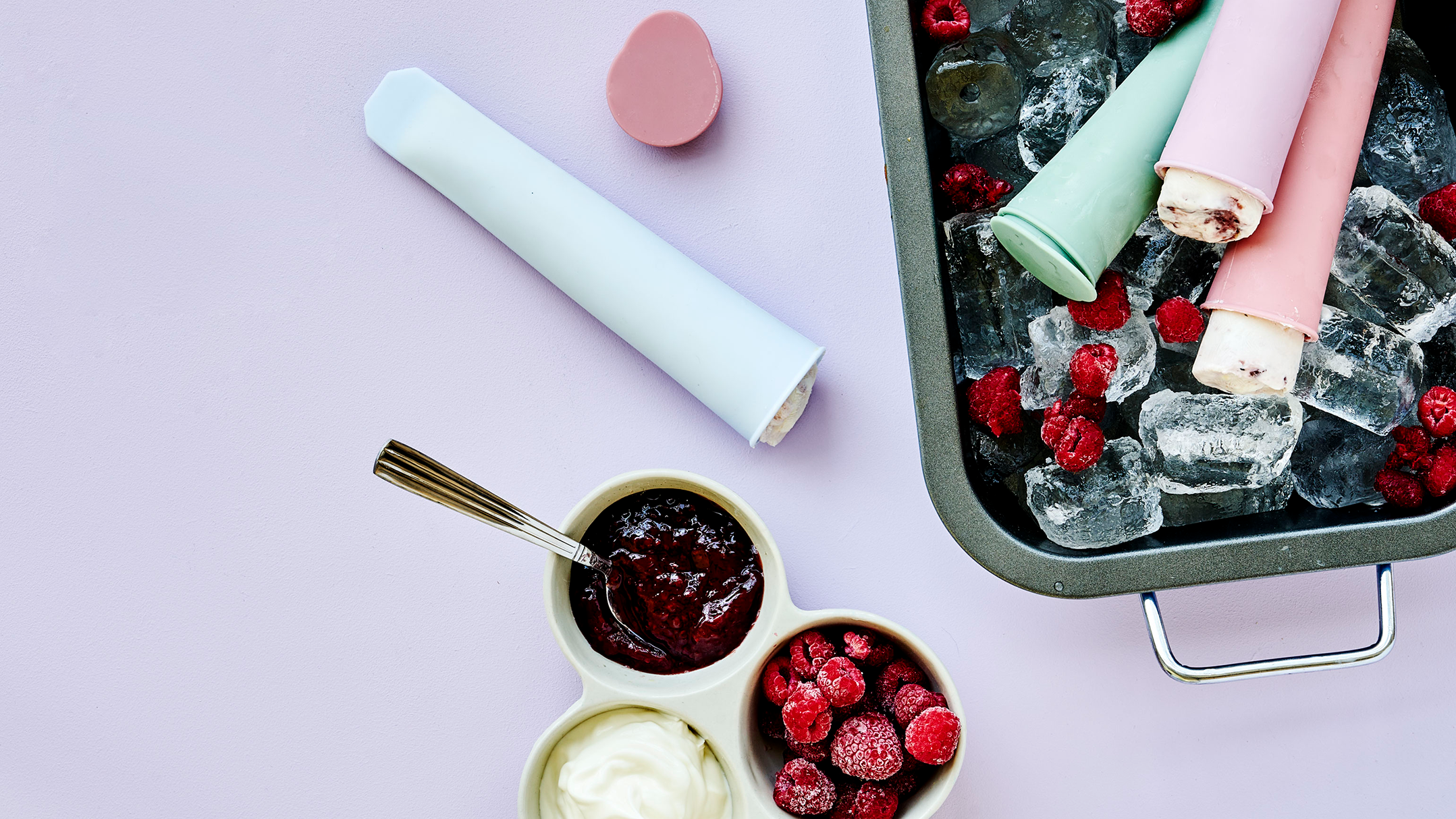 Easy raspberry yogurt ice cream DIYprojects Søstrene Grene
