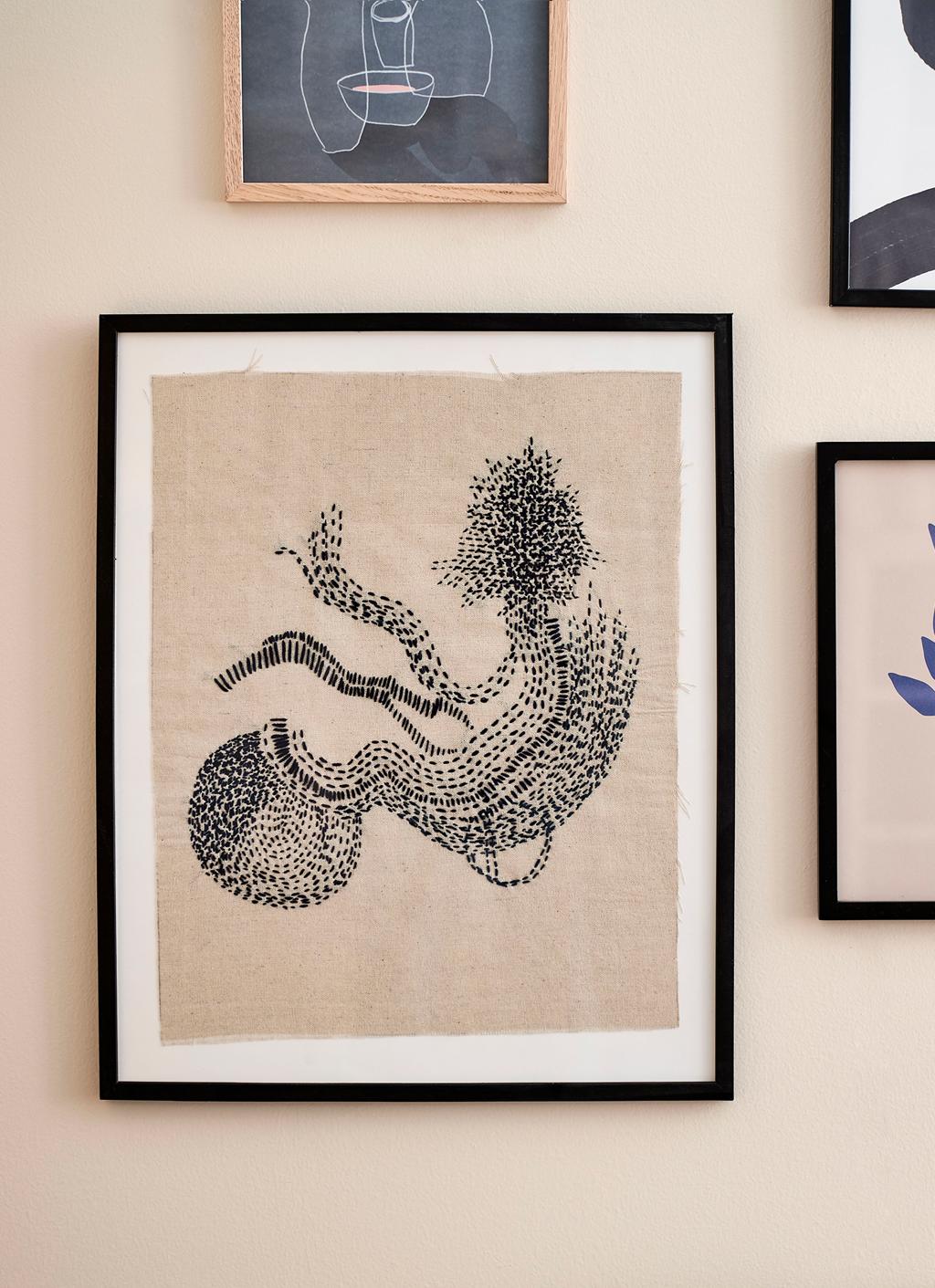 Linocut birds