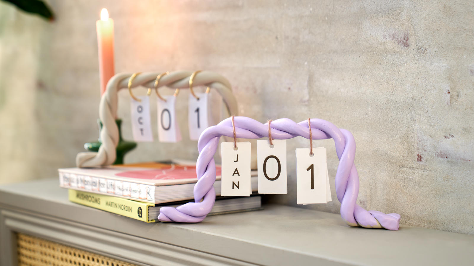 Perpetual clay calendar DIYprojects Søstrene Grene