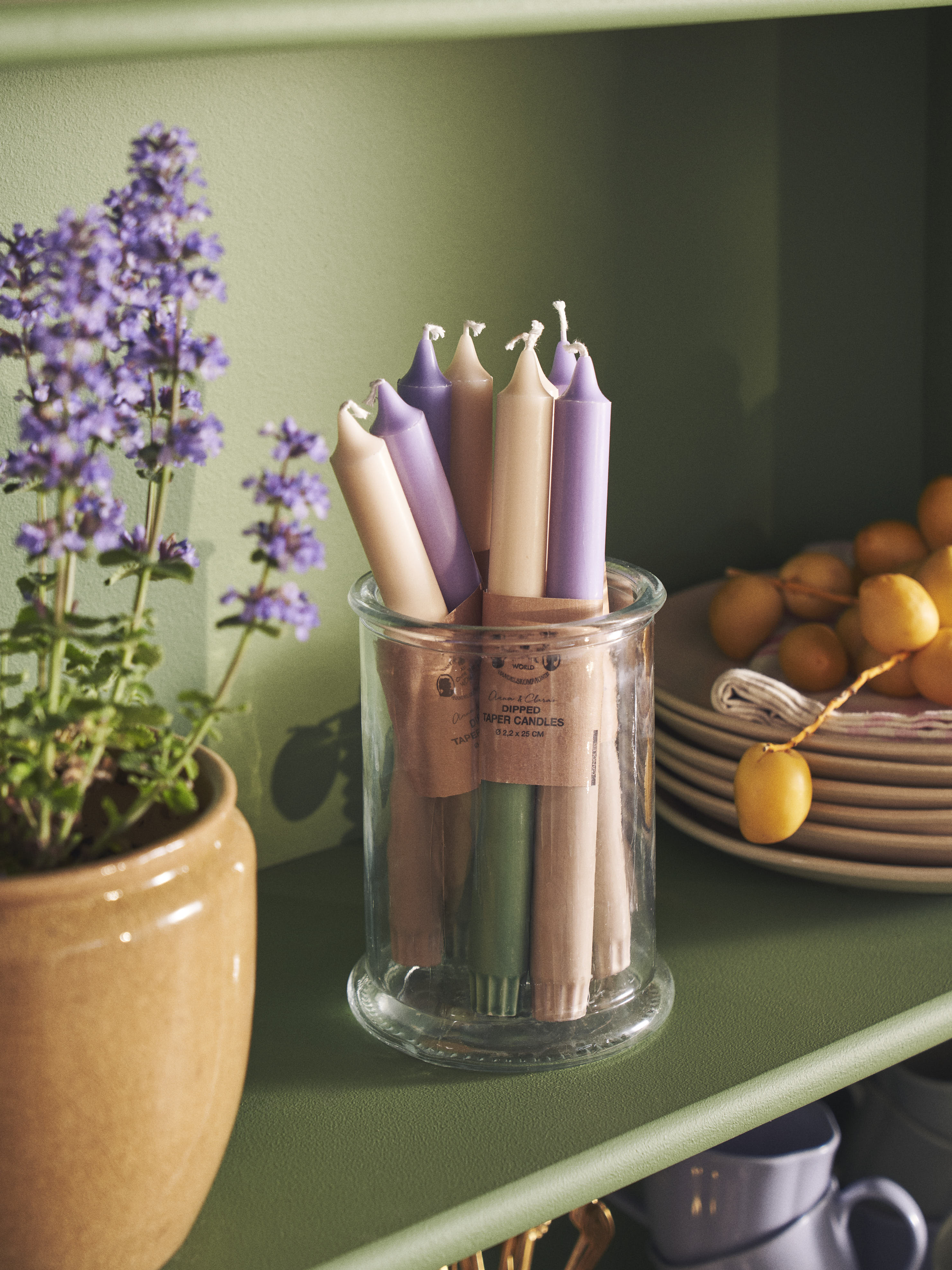 Grande Bougie 5 Mèches Céramique Blanc