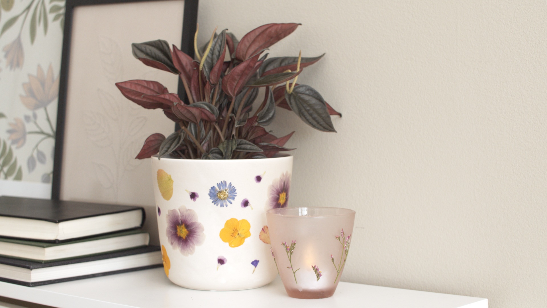 lancering Tegne nød Udsmyk keramik og glas med tørrede blomster | DIY-projekter | Søstrene Grene
