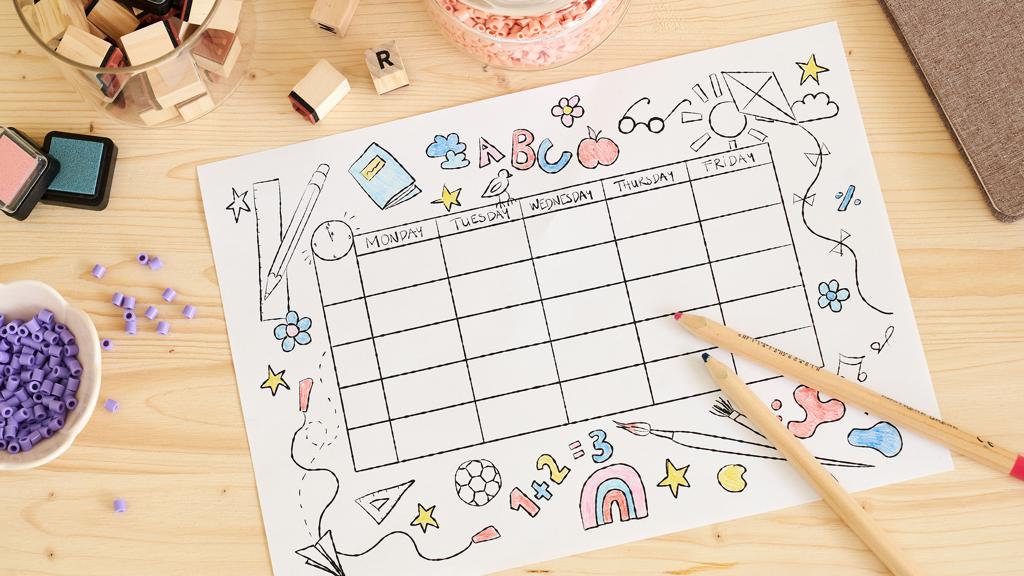 School timetable for print | DIY-projects | Søstrene Grene